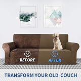 MAXIJIN 3 Seater Couch Cover Jacquard Spandex Brown 95% Polyester 5% Elastane view 4