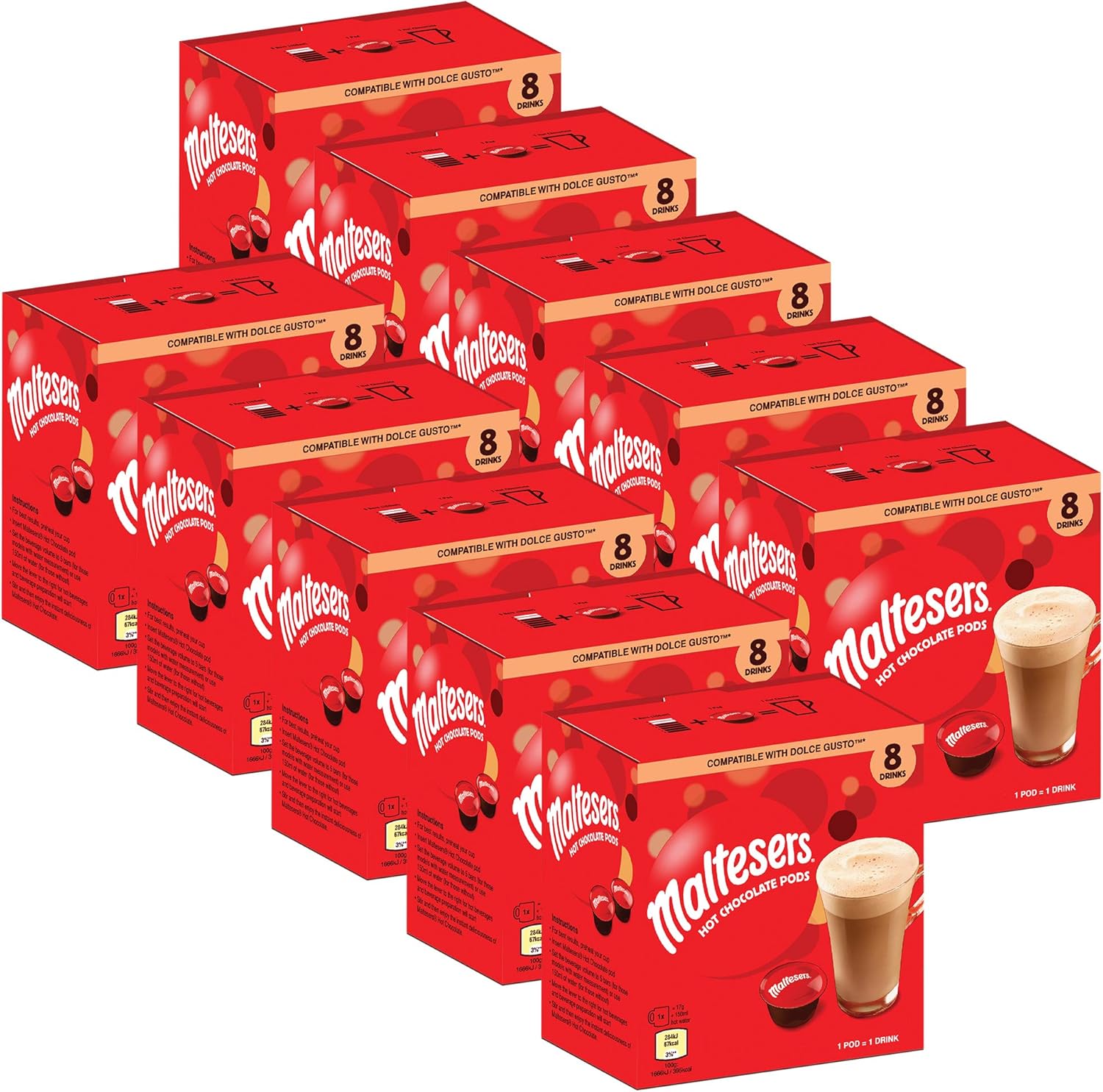Maltesers Hot Chocolate Dolce Gusto Compatible Pods 80 Pods Amazon