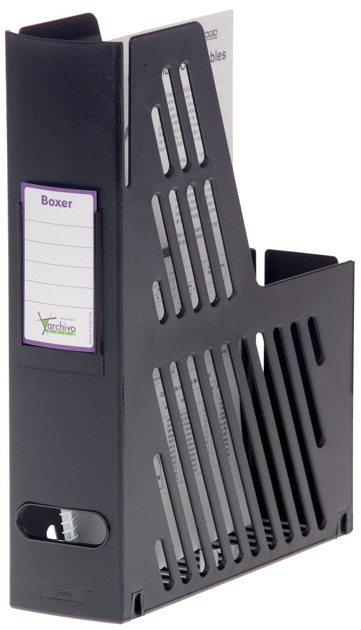 Archivo 2000 – File Storage Box Card Holder 75 mm Black