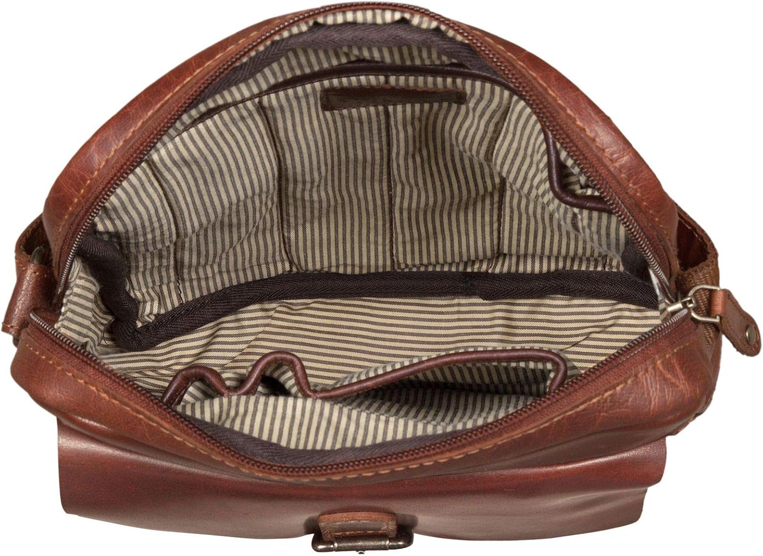 STILORD "Luan" Small Shoulder Bag Leather Vintage for Women and Men Messenger Bag with Tablet Compartment 10.1 Inches Cross Body Bag in Genuine Leather Colour:Vegetable Tanned Dark Brown - Image 5