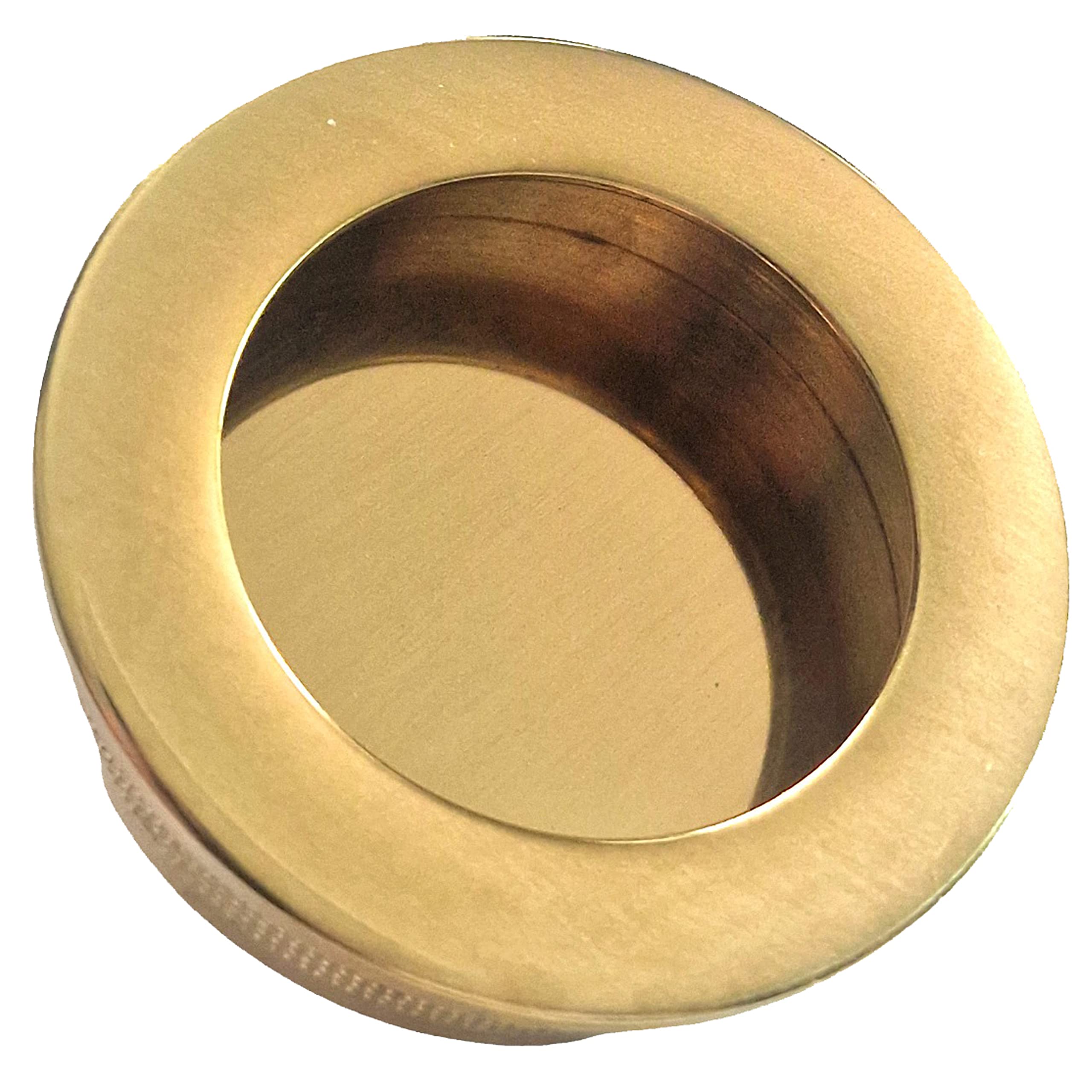 Universal Hardware Finger Pulls Handle Recessed Edge Flush Fitting Pocket Insert Wardrobe Sliding Doors 45mm (Polished Brass) — image 1