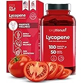 LongLifeNutri Lycopene 50mg, Natural Tomato Extract, 180 Veg Capsules