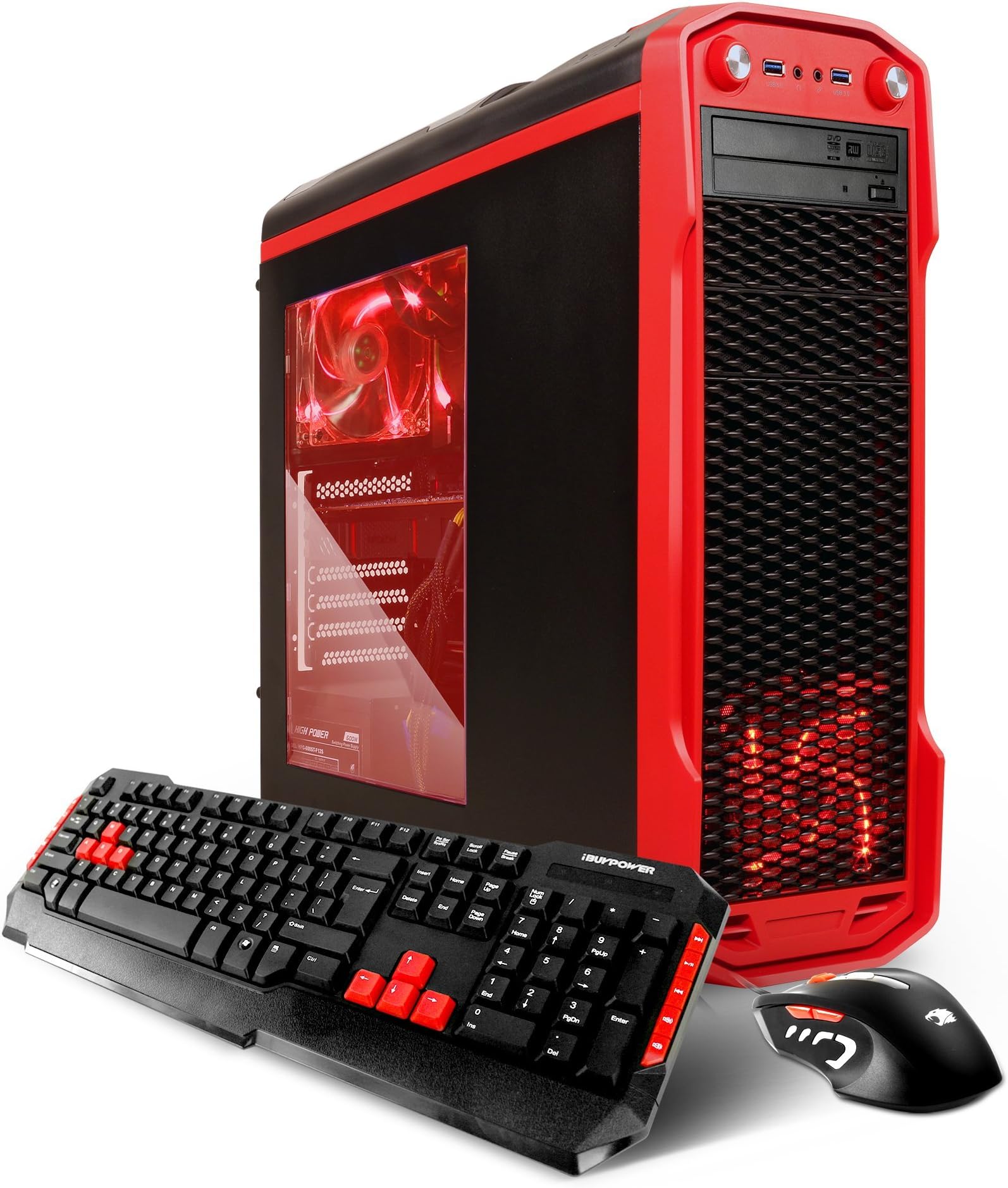 iBUYPOWER AM-648SL Gaming Desktop - Intel Core i5-6400, Radeon R9-380 4GB, 8GB DDR4, 1TB HDD, 24X DVDRW, 802.11ac Wi-Fi USB Adapter, Windows 10