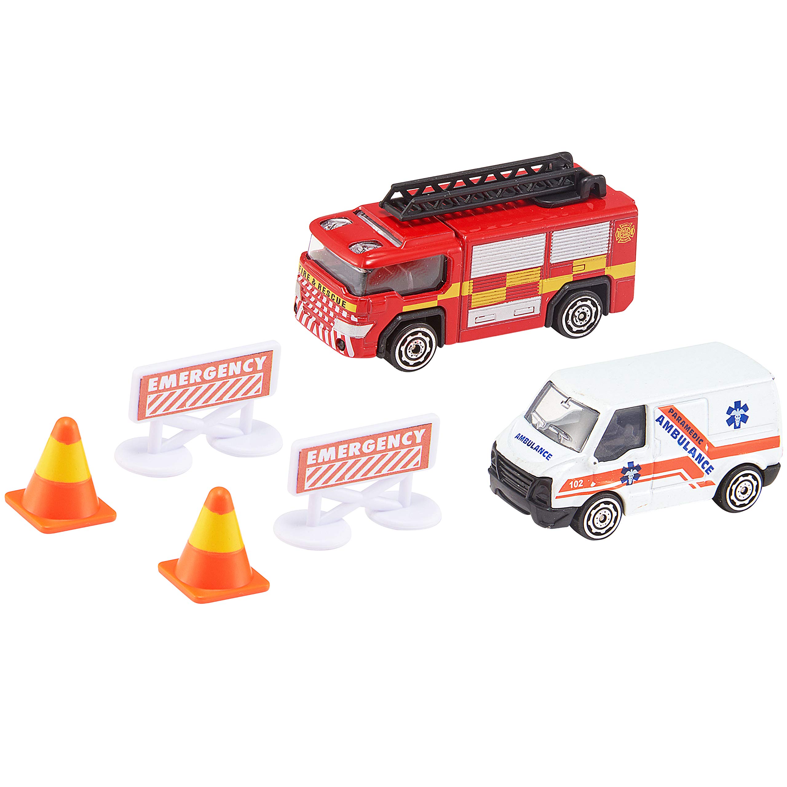 HTI Teamsterz City Emergency Response Ambulance & Fire Truck (7535-73612)