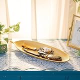 Hanobe Decorative Leaf Bowl Tray Gold Jewelry Dish Home Decor view 2
