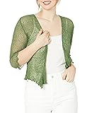 SHU-SHI Sheer Cardigans For Women Summer Knit Shrug