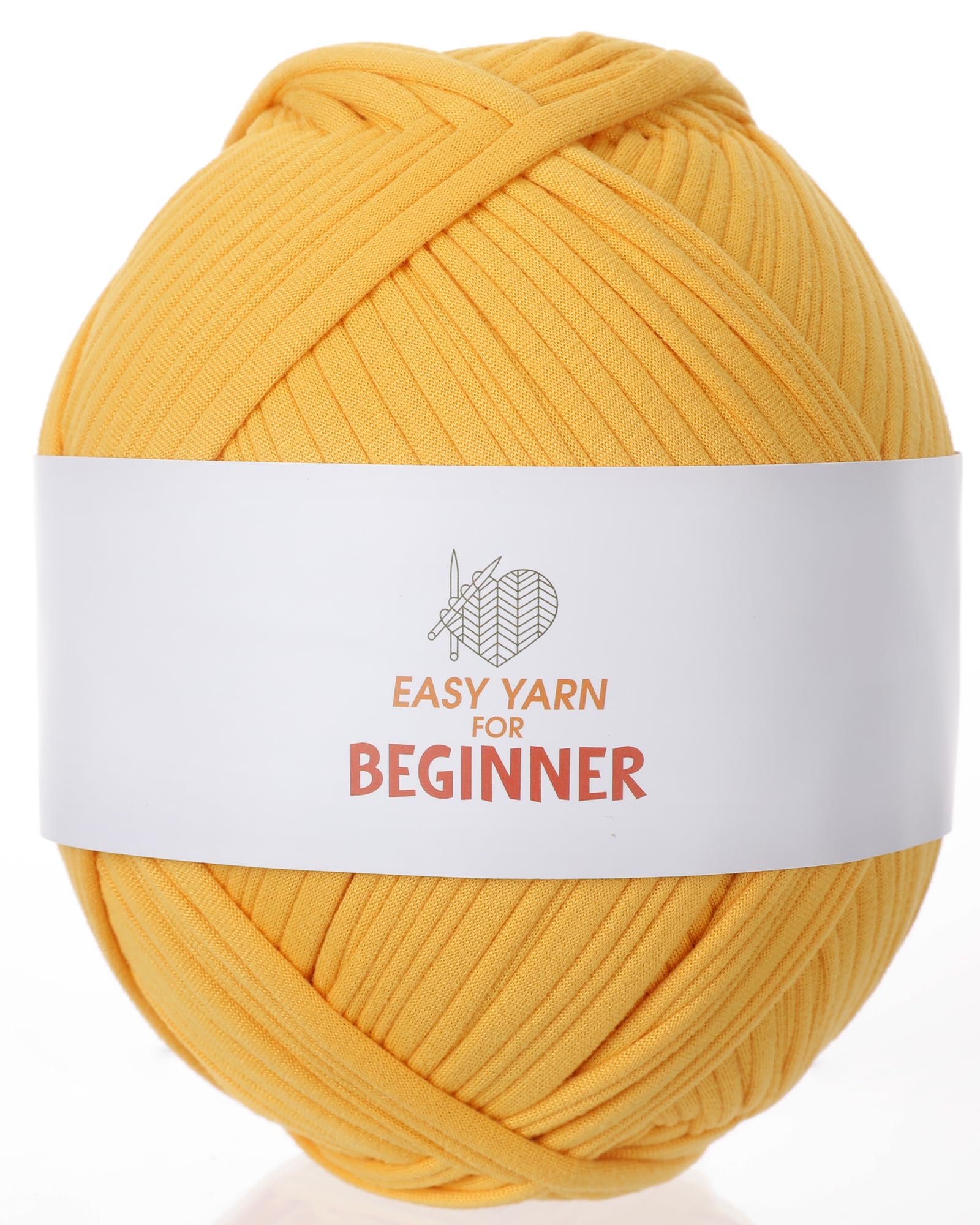 T-Shirt Yarn for Crocheting - 1 Pack 400g Chunky Yarn for Crochet, Thick T Shirt Yarn for Knitting Bag Blanket Basket Projects, Fabric Yarn, DIY Handmade Knitting Gift, Home Decor, Bright Yellow