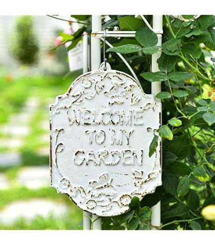 Amazon.com : AB Tools Secret Garden Cast Iron Sign Plaque Door