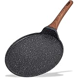 ESLITE LIFE Crepe Pan Pancake Dosa Tawa Pan Nonstick Flat Griddle Frying Skillet Pan for Omelette, Tortillas, Induction Compa