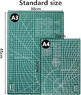 ASelected 2Pcs A3 A4 Self-Healing Cutting Mats Green Double-Sided PVC Grid view 2