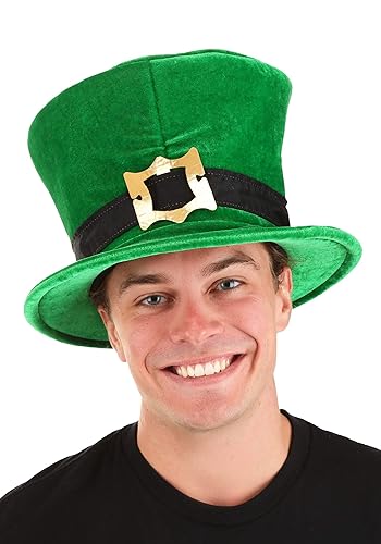 Adult Supreme Leprechaun Hat Velvet Hat with Ribbon and Buckle