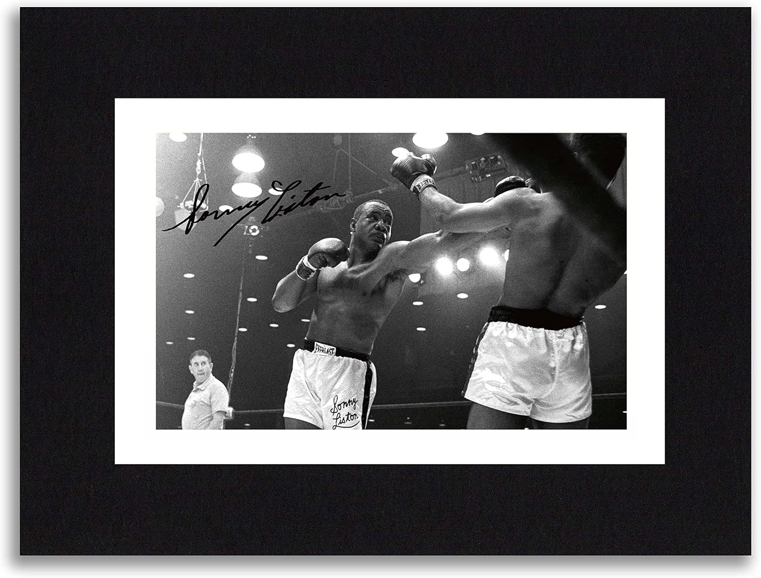 Photographs - SONNY LISTON Signed 8x6 Inch Mounted Photo Print Pre Printed Signature Boxing - Autograph Gift, Ready To Be Framed