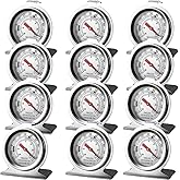 Stainless Steel Refrigerator Freezer Thermometer Large Dial Thermometer (12 Pack)