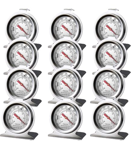 Stainless Steel Freezer Refrigerator Thermometer - Large Dial, Color-Coded Zones, No Battery Needed - View #5