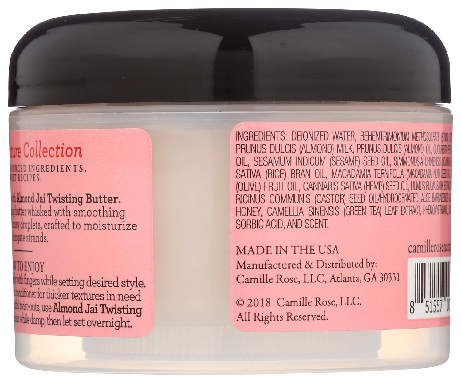 Camille Rose Almond Jai Twisting Butter, 8 fl oz : Standard Hair Conditioners : Beauty
