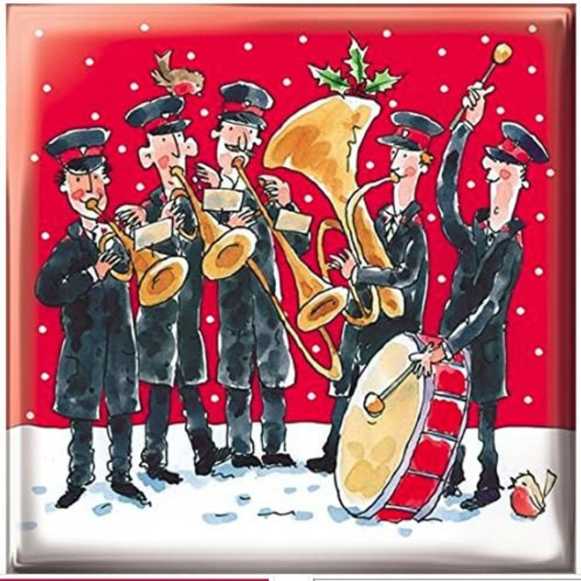 GBCC Christmas Cards Pack of 12 - Artistic Brass Band Design - Festive Christmas Cards Multipack