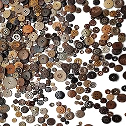 600-700Pcs Brown Buttons for Crafts Bulk Assorted