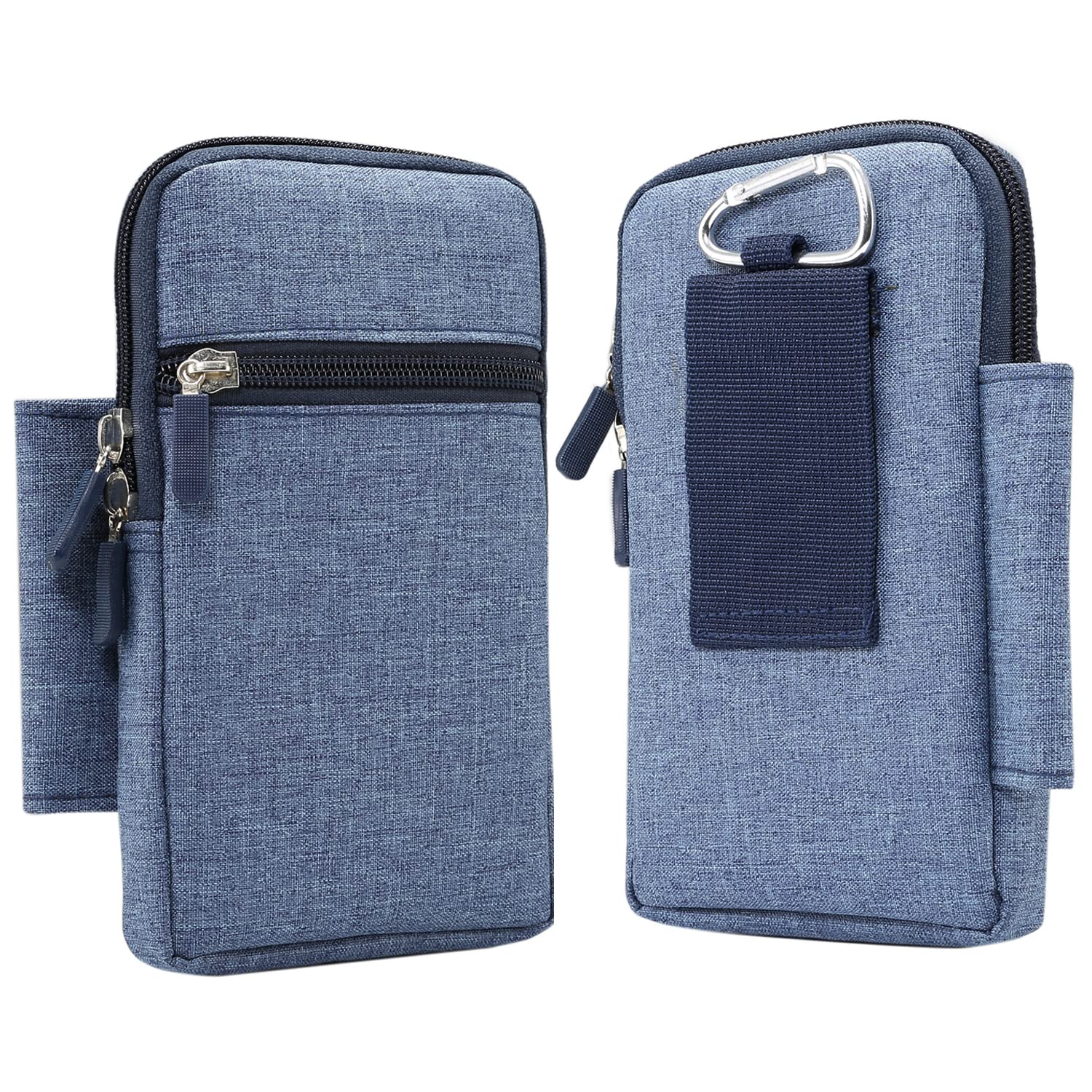 Cell Phone Belt Clip Holder Men, Mobile Phone Waist Pouch Men, 6.9" Women Men Cellphone Belt Case Fanny Waist Pack Universal Phone Purse Wallet Card Holder Belt Loop Holster Bag Handbag Carrying Case