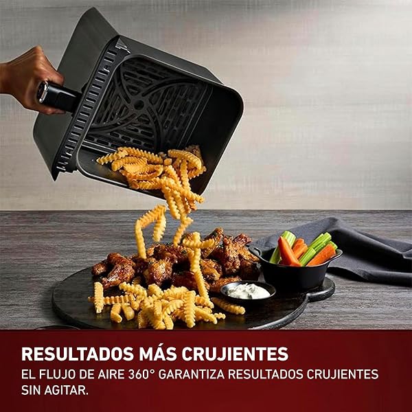 T-FAL INFRARED AIR FRYER, PREMIUM UNDERHEAT TECHNOLOGY, 5 LITER, NO PREHEAT, VISIBLE WINDOW, 7 COOKING PROGRAMS, EXTRA CRISP, FASTER, JUICIER, EY8158U0