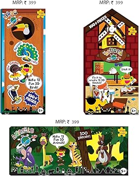 Imagimake Animals, Birds & Houses around the world -Educational Puzzle and Game