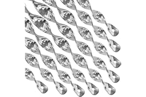 KOKMEYA Bird Scare Rods Silver Hanging Plastic Bird Deterrent Device, Wind Driven Rotation Reflective Scare Rods to Keep Birds Away from House Windows Outdoor Garden Yard 30Pcs