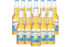 CHROMACAST Corona Non-Alcoholic Malt Beverage 12 Pack - 12oz Bottle Mexican Import Brew, Low Carb (17.5g), Low Calorie (60) - Refreshing N/A Beer for Any Occasion