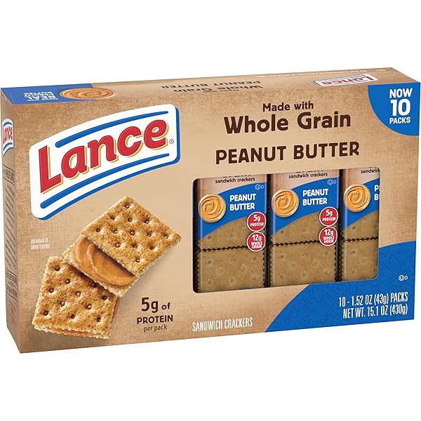 LANCE BAKED WITH WHOLE GRAIN PEANUT BUTTER, 10 COUNT 1.52 OZ