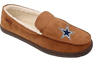 FOCO Men's NFL Team Logo Moccasin Slippers