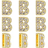 PATIKIL Rhinestone Letter Charm, Slide Wristbands Pendants Crystal Charm Pendants Alphabet A-Z for DIY Jewelry Making Necklace Bracelets