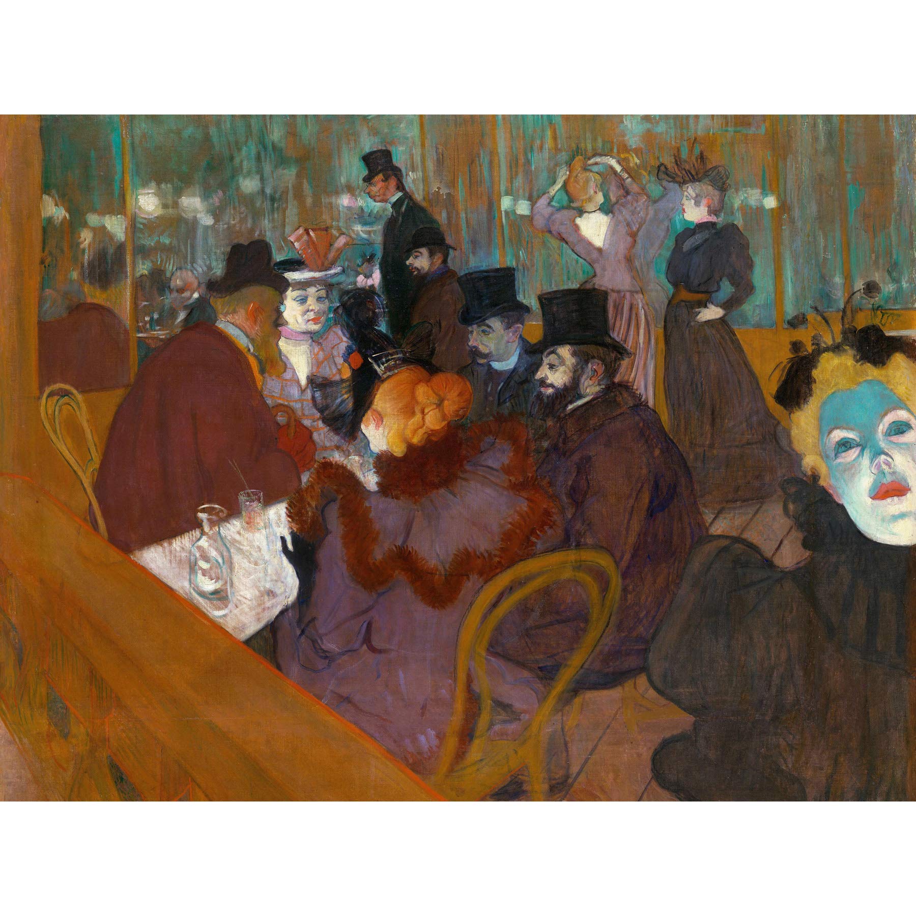 Toulouse-Lautrec At Moulin Rouge Painting Large Wall Art Print Canvas Premium Mural