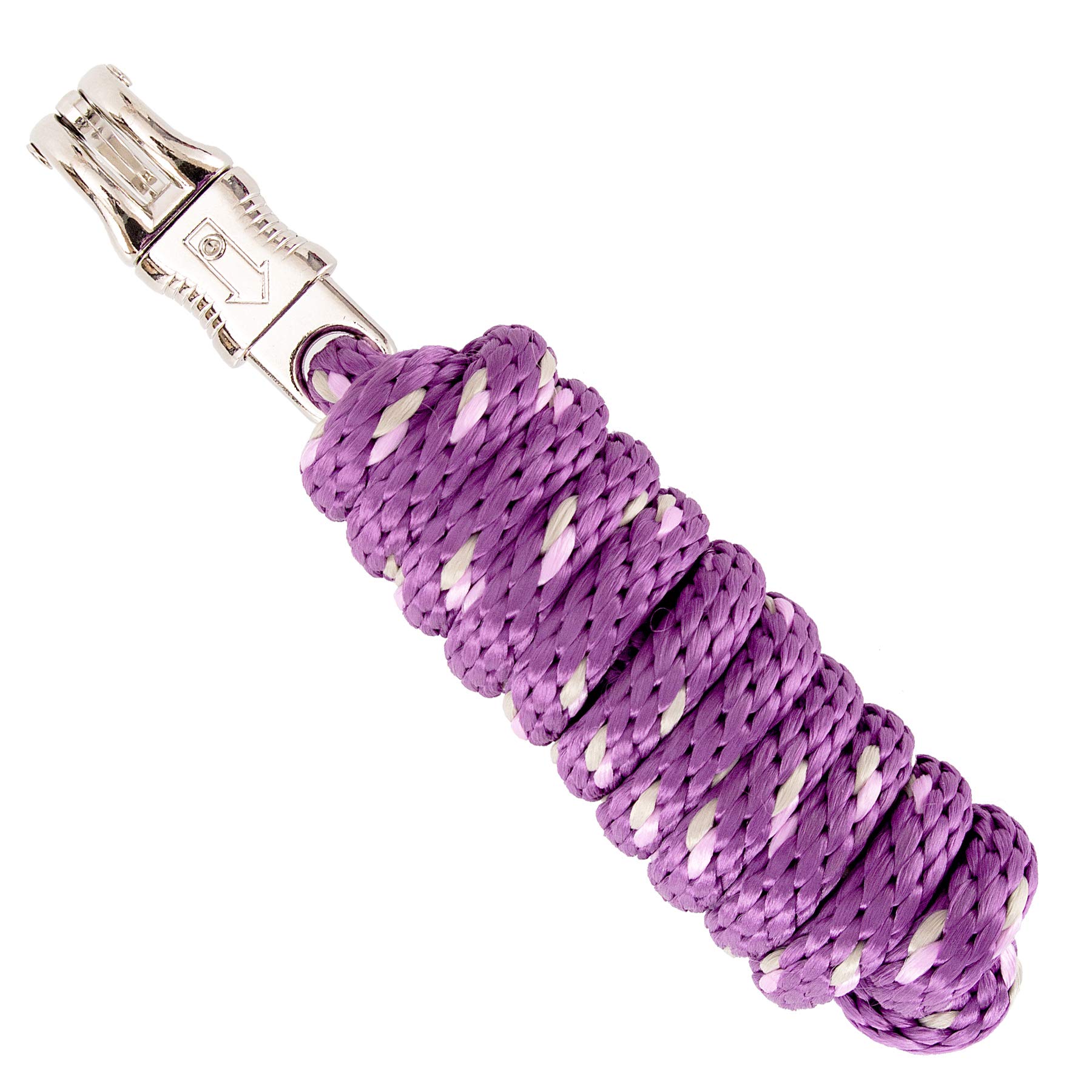 Merauno Lead rope, 200 cm, Alloy Steel, Purple with Rose Gold Panic Hook, for Horse
