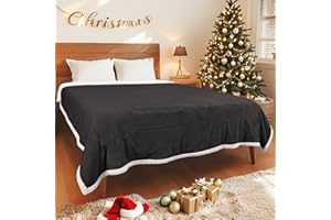 YUSTAL Electric Heated Blanket Full Size 72x84 Inch - Super Soft Flannel Warm Blanket with10 Heat Settings, 1-12H Auto Shut Off Timer - Machine Washable - Charcoal Gray