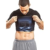 Sweat Shaper Men's Sauna Suit Shirt Athletic Tee, Short Sleeve Compression T-Shirt, Performance Baselayer Workout Shirt