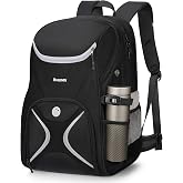 Bosynoy Bowling Ball Bag, Bowling Backpack with Shoe Compartment, Black | Holds 1 Bowling Ball with a Padded Holder, a Shoe Compartment Fits Up to Us Men'S Size 16, Organizer Pockets for Accessories