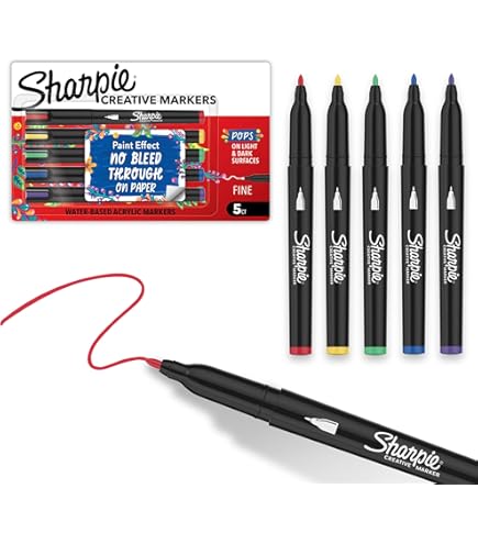 Ripley - SET 12 MARCADORES ACRÍLICOS SHARPIE PUNTA BALA COLORES