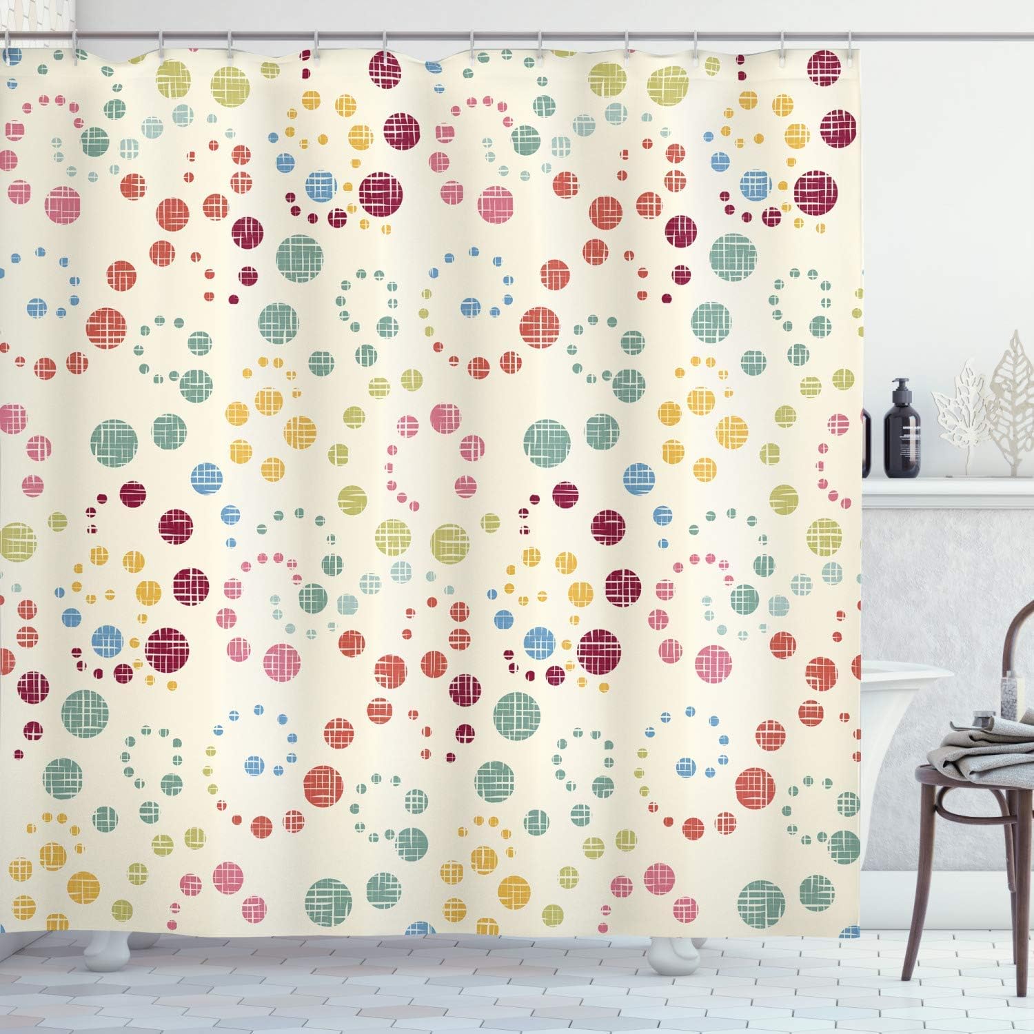 Amazon Com Goeoo Polka Dot Spot Background Pattern Retro Nostalgic Aesthetic Fashion Minimalist Pattern As Background Without Odor Easy To Clean Suitable For Bathroom Hotel Kitchen Home Kitchen