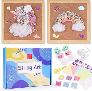 WeeYo DIY String Art Kit for 2 Fun Arts & Crafts Projects (10