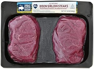 Rocky Mountain Great Range, Bison Sirloin Steaks, 12 oz
