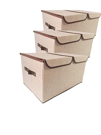 Amazon 収納ボックス ふた付き 収納ボックス 布 ふた付き 3個セット