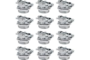 Bonsicoky 12 Pcs 1/2 Inch Clamp Type Cable Connectors - Zinc Alloy Clamp Cable Connector Fittings for Metallic Conduit Protect Electric Wires Electrical Box Cables