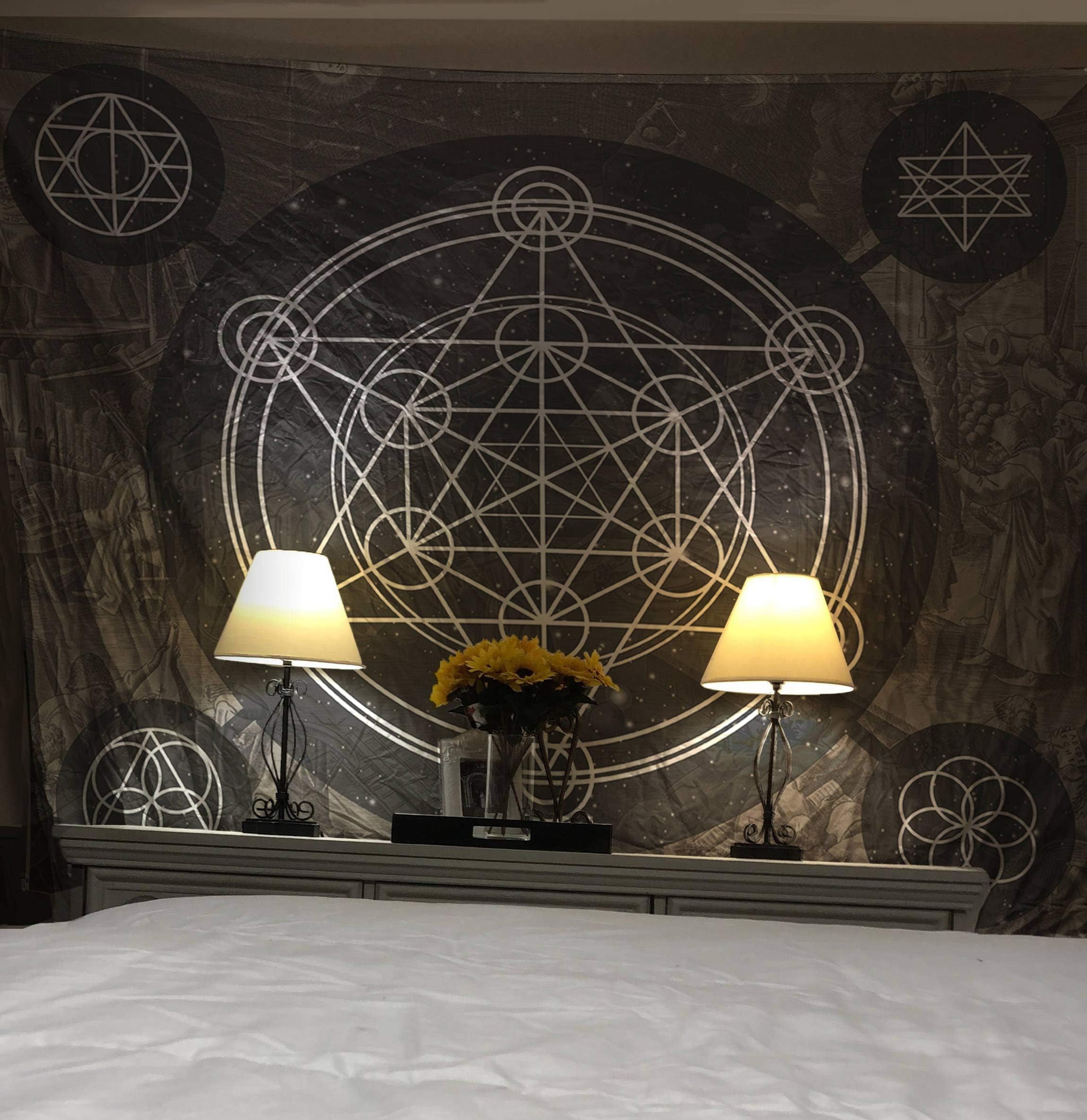 Sacred Geometry Tapestry Geometric Tapestry Wall Hanging