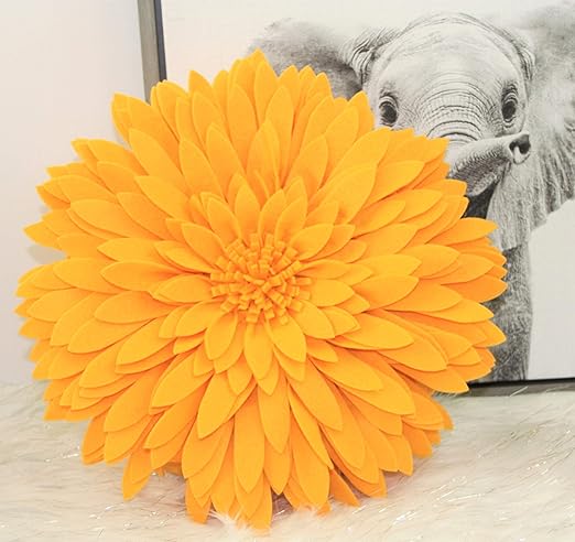 Amazon Com Flower Decorative Pillow 3d Daisy Flower Pillow