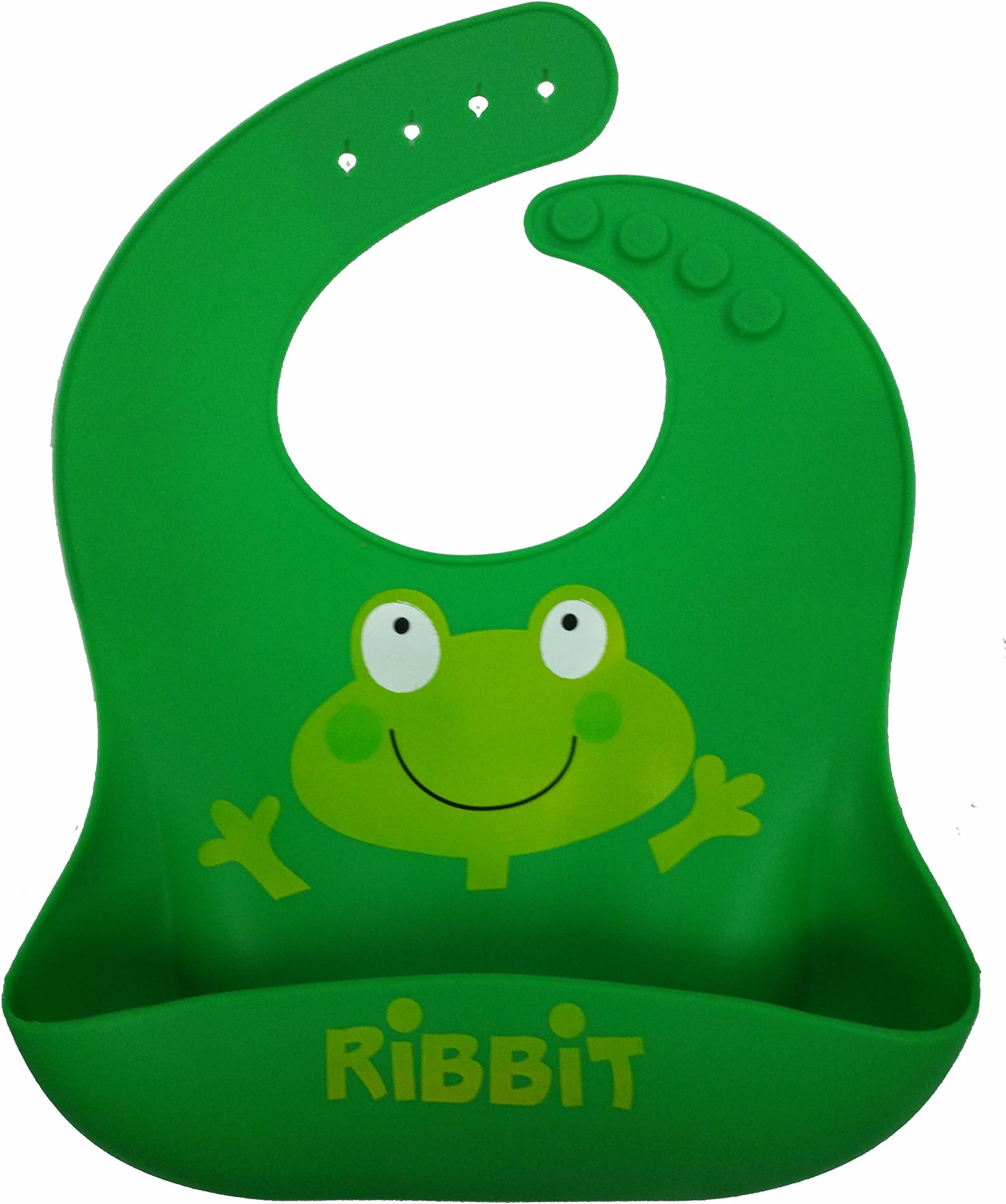 Premium Silicone Bib with Big Pocket Food Catcher for Babies and Toddlers FDA Approved, BPA/Lead/PVC Free, Unisex Design, Waterproof, Stain Resistant, Easy Clean, Cute Baby Shower Gift!