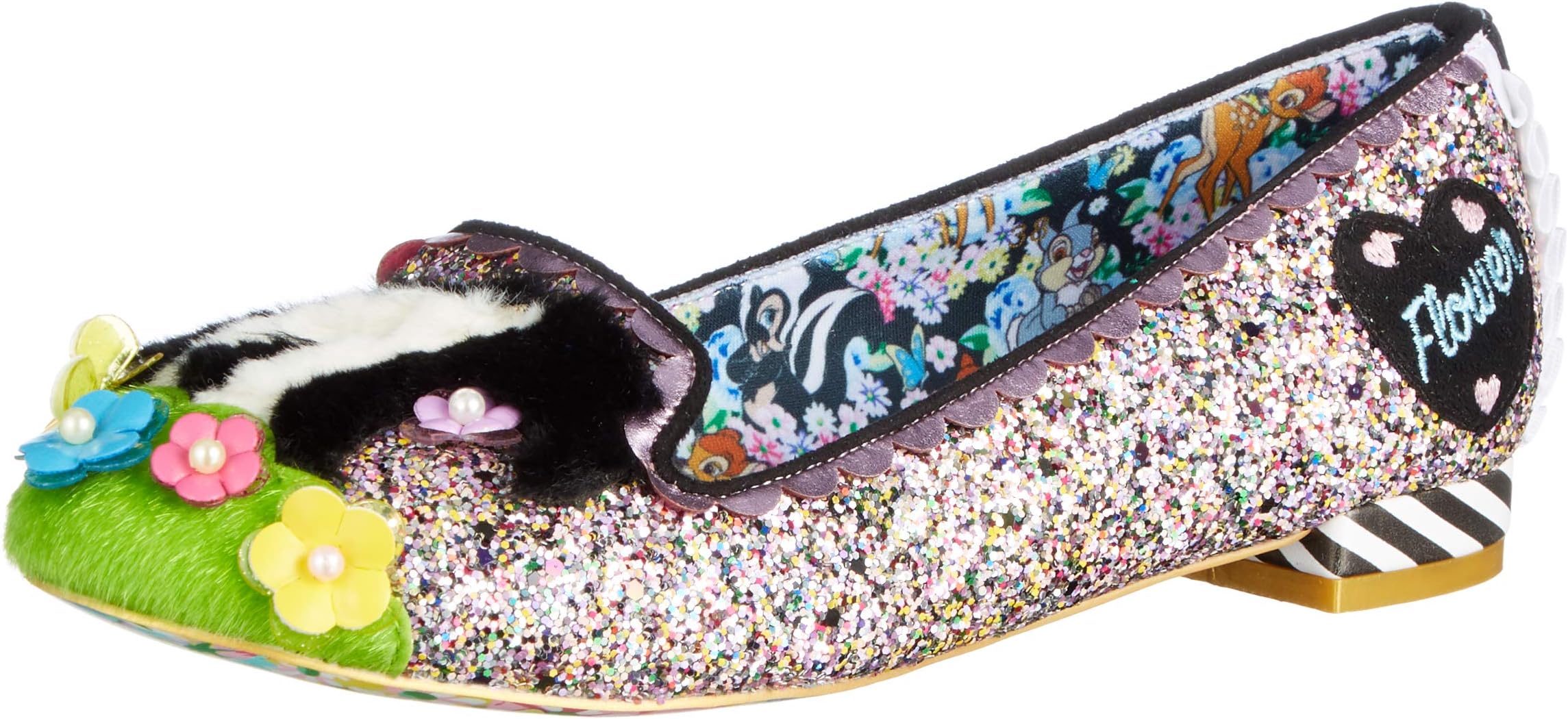 Irregular Choice Women's Bashful Skunk Closed Toe Ballet Flats