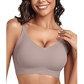 OEAK Womens Seamless Push Up Bras No Underwire Full Coverage Comfortable Bra V Neck Bralettes Wireless Everyday Bra