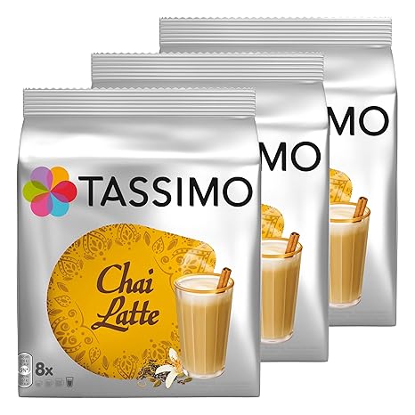 Tassimo Chai Latte, Tee, Schwarztee, Milchschaum, 24 T-Discs