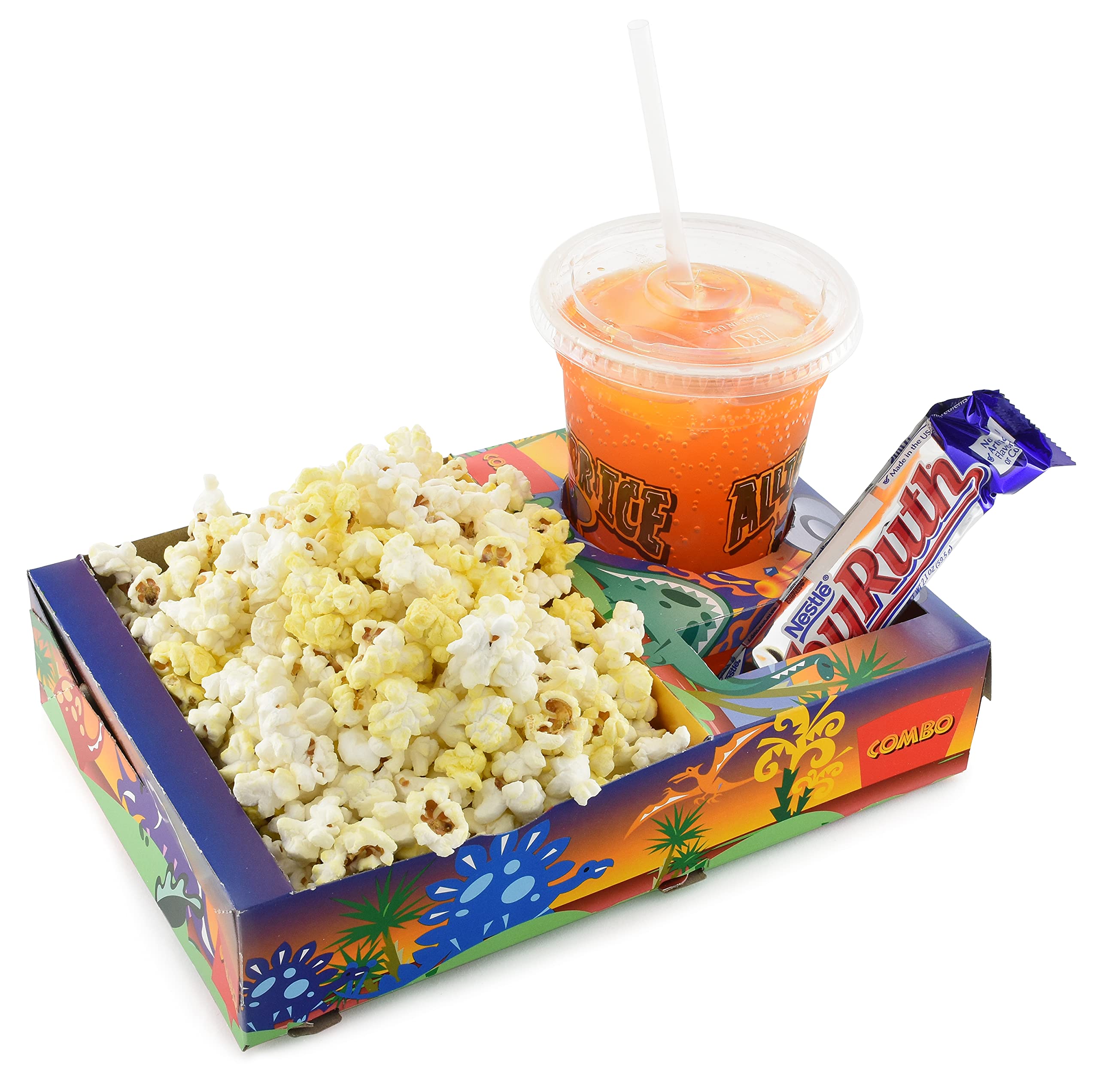 View 1 of Dinosaur Combo Movie Popcorn Trays, 50 Count