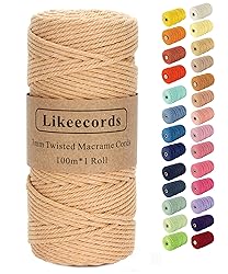 Macrame Cord,3mm x 328Feet Cotton Twine String