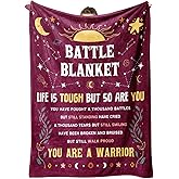 SteadStyle Get Well Gifts Blanket for Her Him, Cancer Care Gifts for Women Men, Cancer Fighter Inspirational Quote Chemo Patient Gift - Meaningful Caring Message 50''x 60''