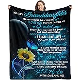 Granddaughter Gifts from Grandma Grandpa Grandparents, Gifts for Granddaghter, Graduation Birthday Christmas Mothers Day Valentine Gifts for Granddaughter, to My Granddaughter Throw Blanket 60inx50in